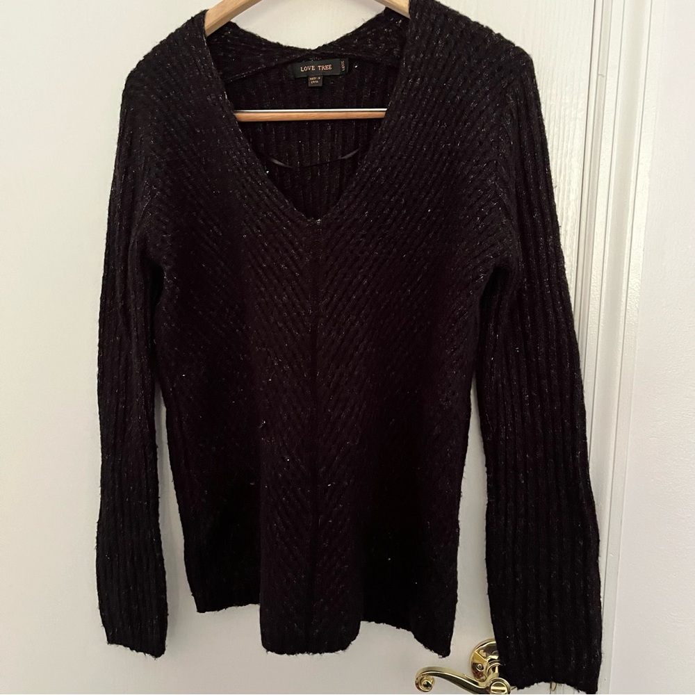 Black Sweater With White Specs